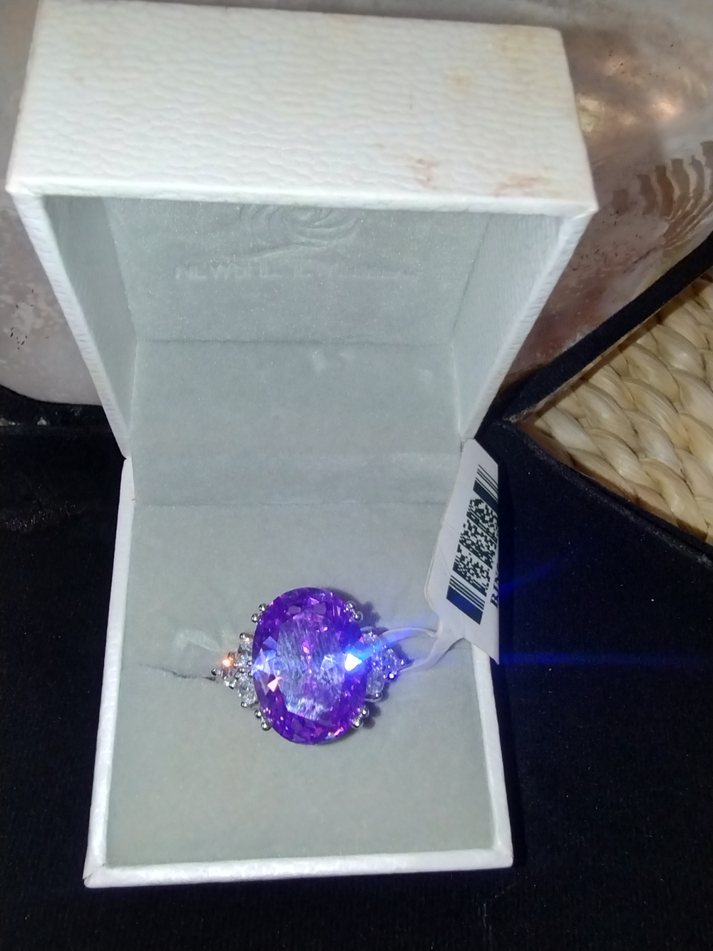 Lavish Purple Oval  Bella Luce Ring Women Jewelry Sz 9